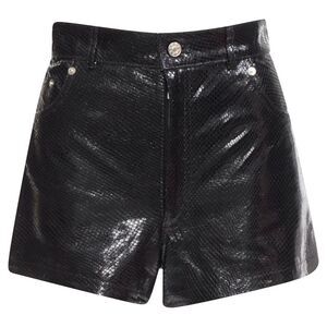 Manokhi scaled leather high waisted shorts